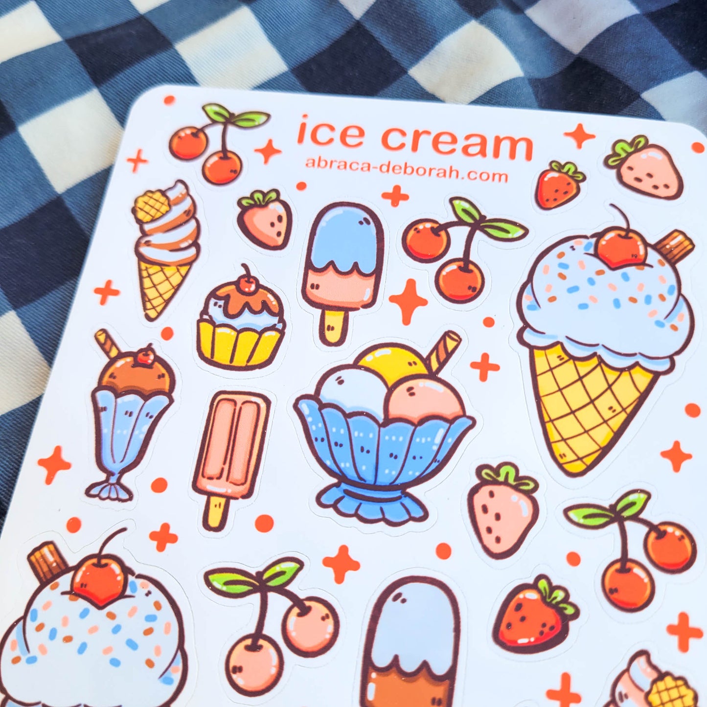 🏖️🍦 ice cream sticker sheet
