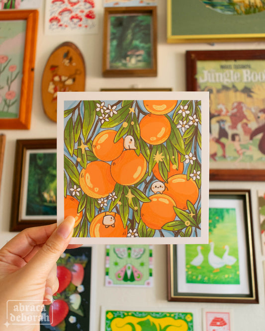 🍊 smell of citrus square print
