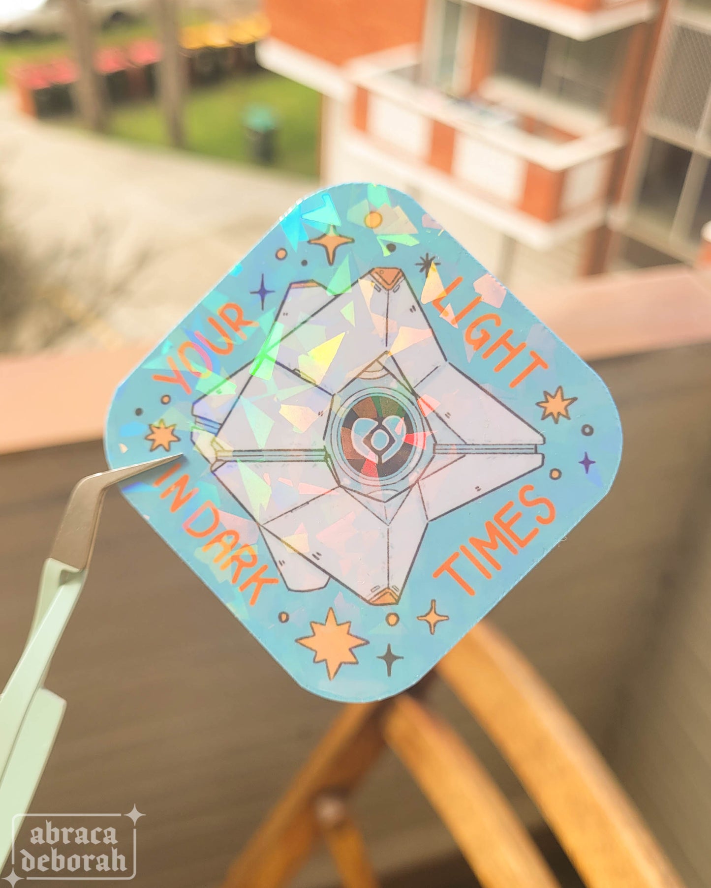 🌕 little light holo sticker