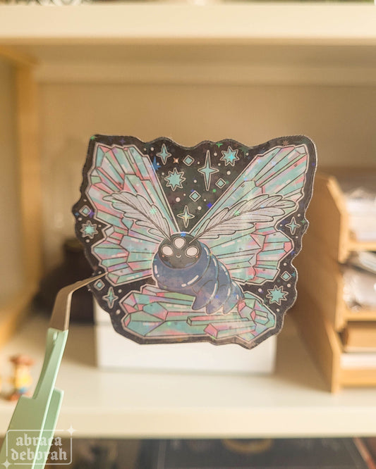 đ luminous moth holo sticker