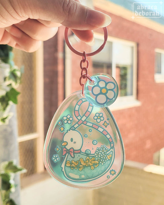 ⨠ducky bath bag keychain