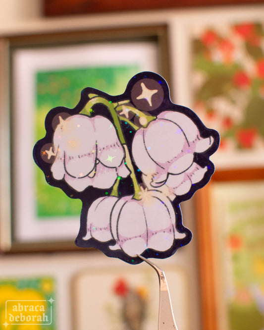 ✨ lily of the valley holo sticker