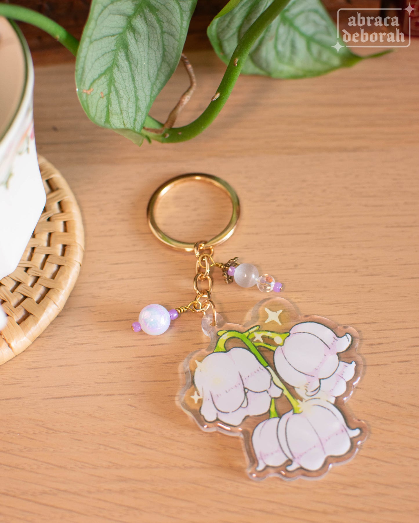 ✨ lily of the valley keychain