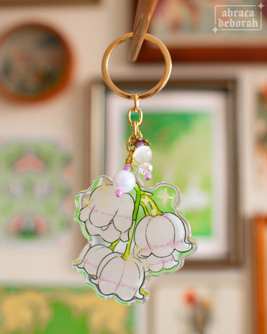 ✨ lily of the valley keychain