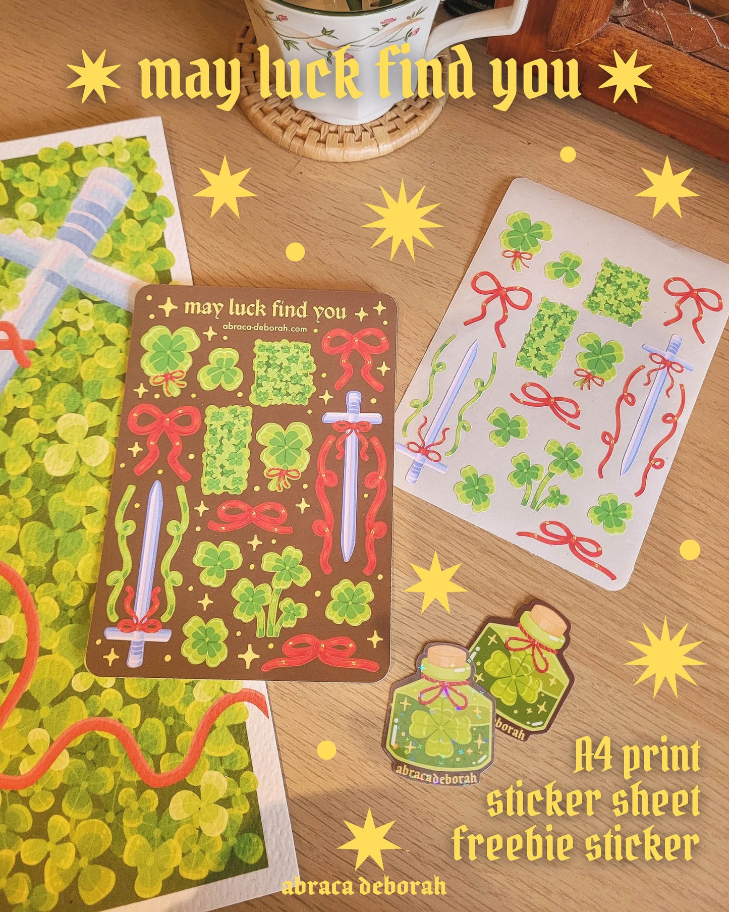 🍀 may luck find you sticker sheet