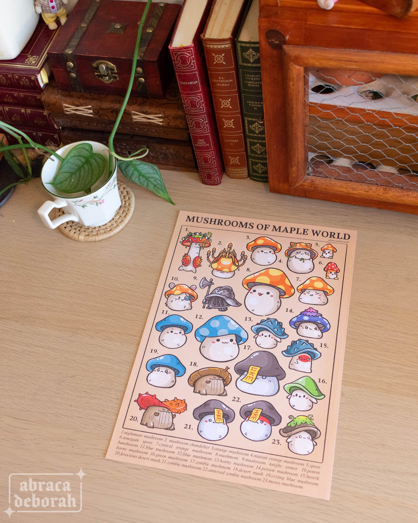 π mushrooms of maple world print