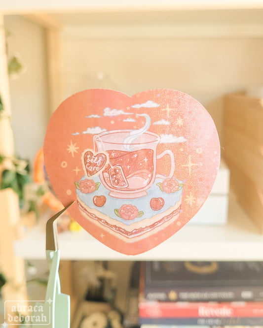 ✨ cup of self-care holo sticker
