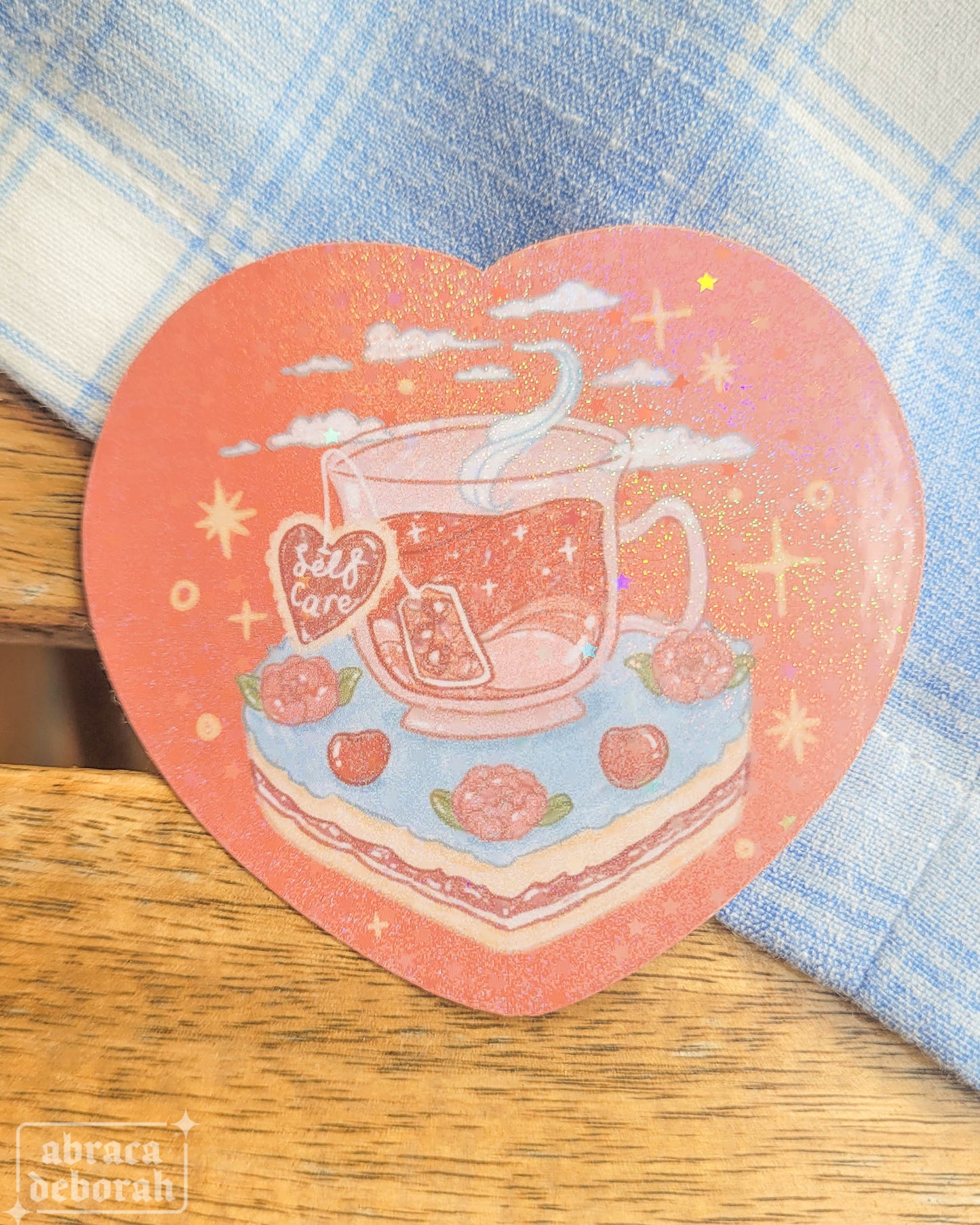 ✨ cup of self-care holo sticker