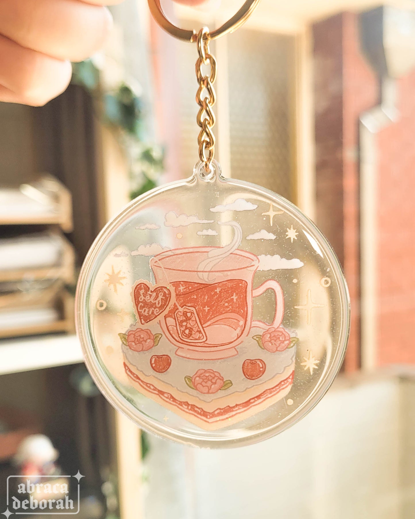✨ cup of self-care keychain