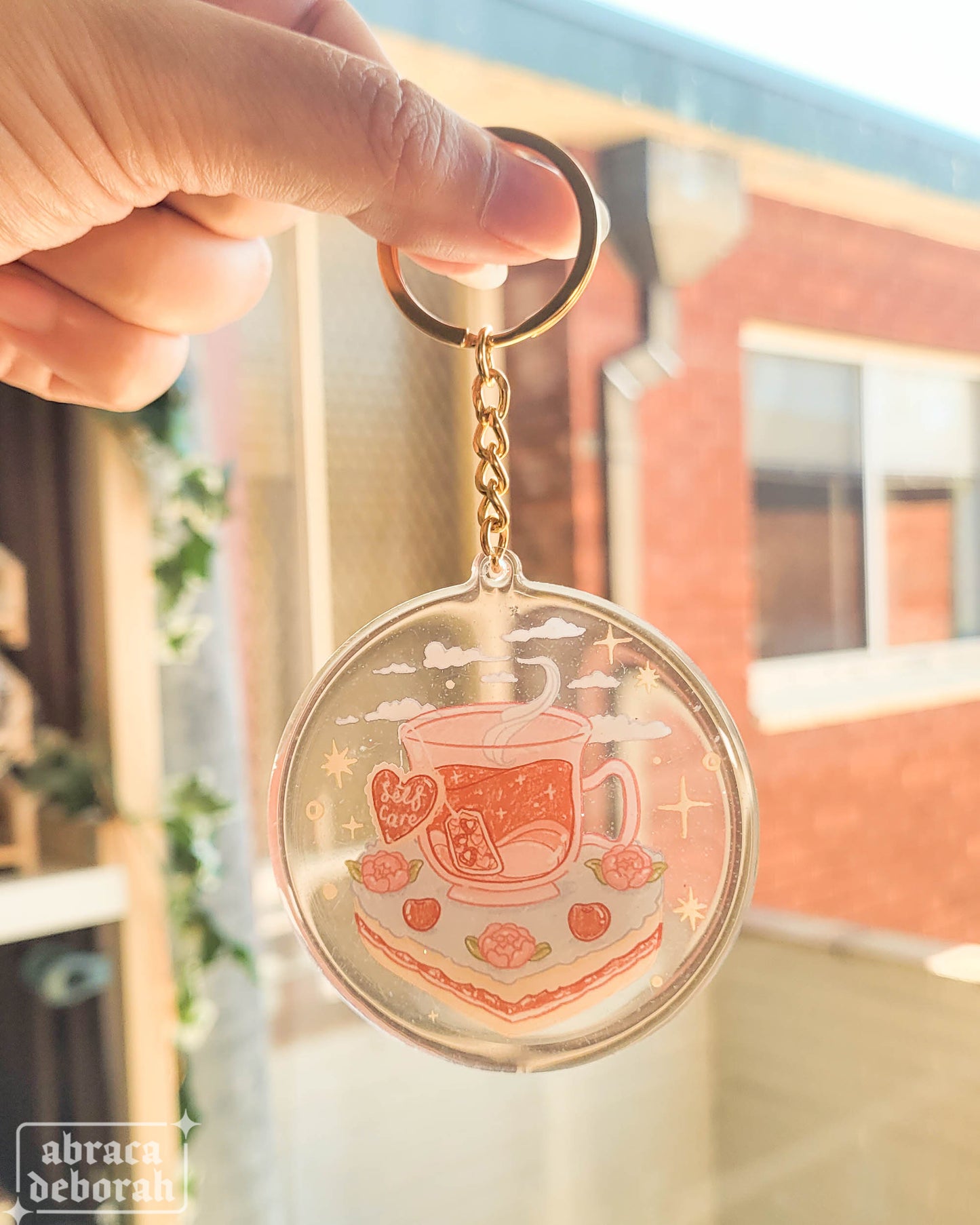 ✨ cup of self-care keychain