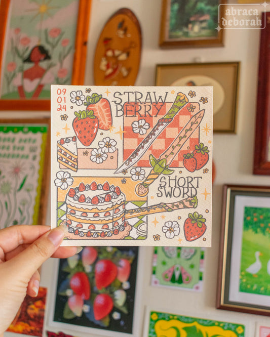 ⨠strawberry shortsword print