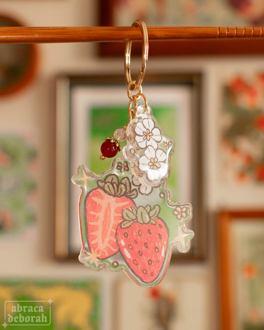✨ strawberries keychain