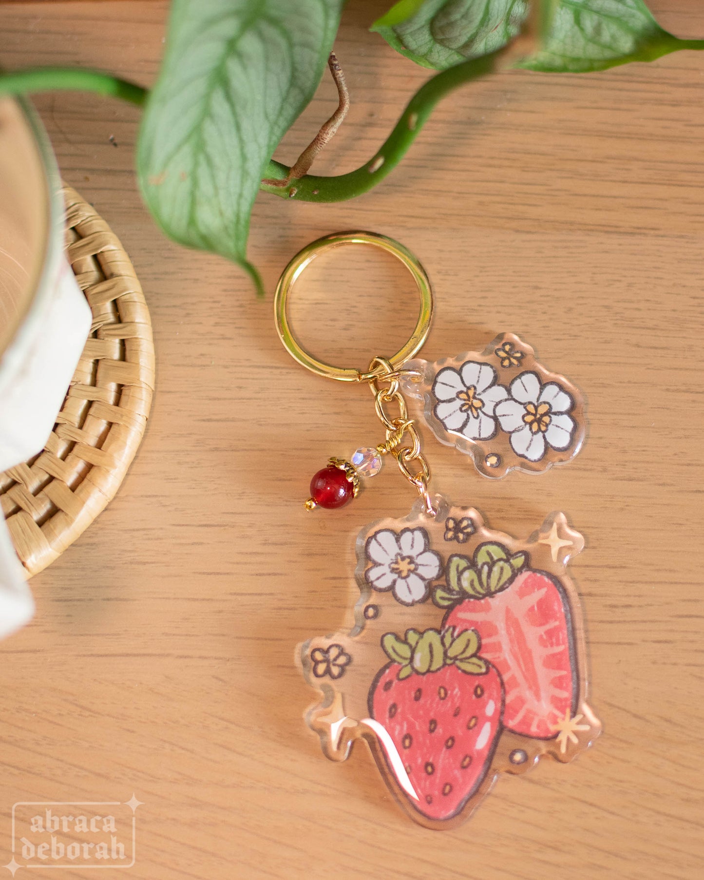 ✨ strawberries keychain