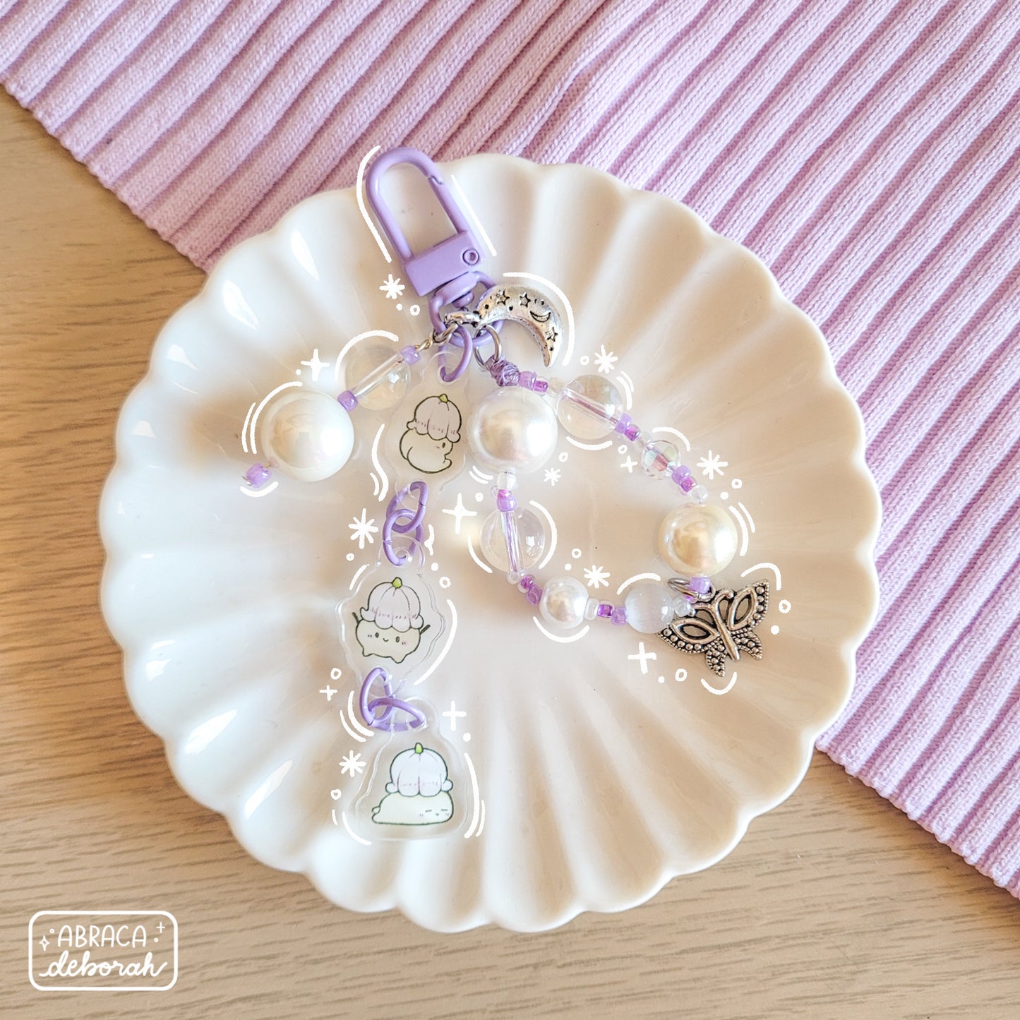 β¨ lily of the valley sprites keychain