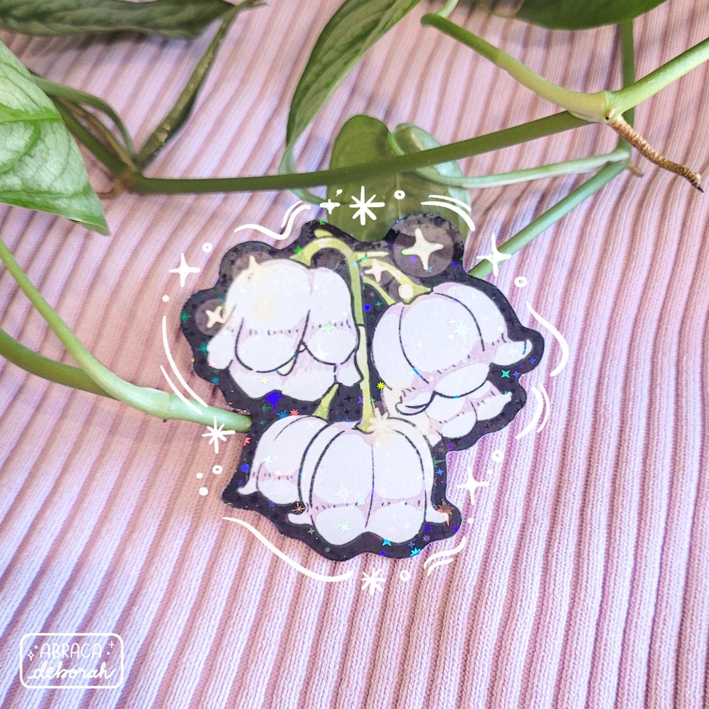 ✨ lily of the valley holo sticker