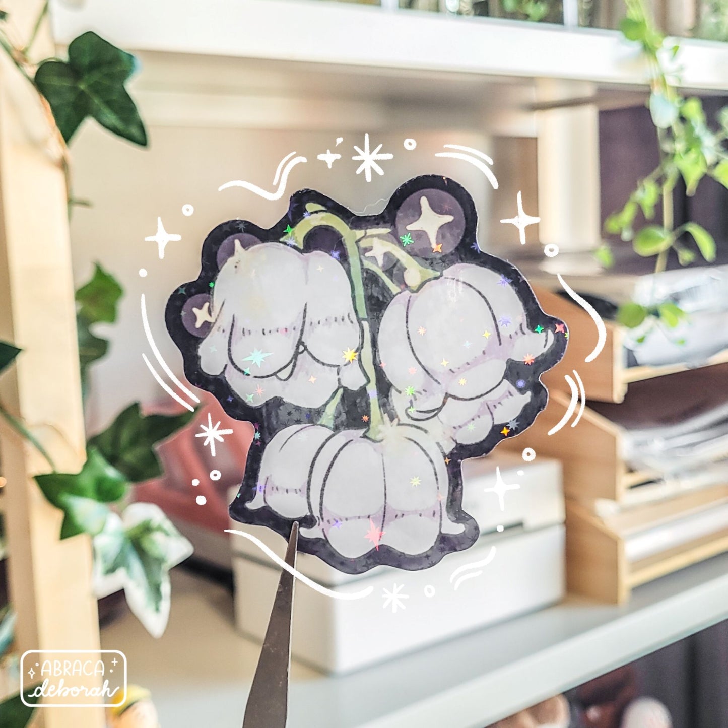 ✨ lily of the valley holo sticker