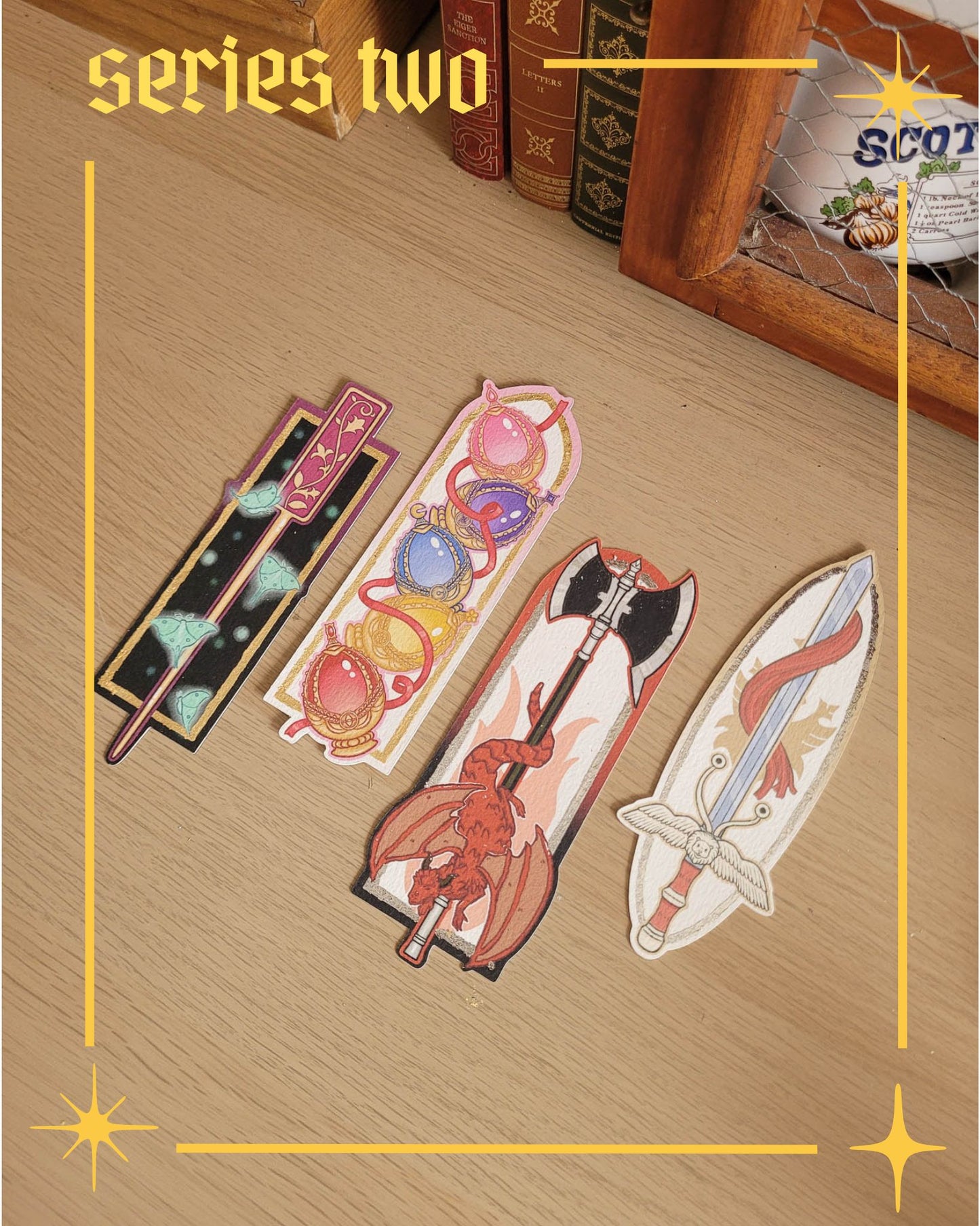 π magic eggs foil bookmark