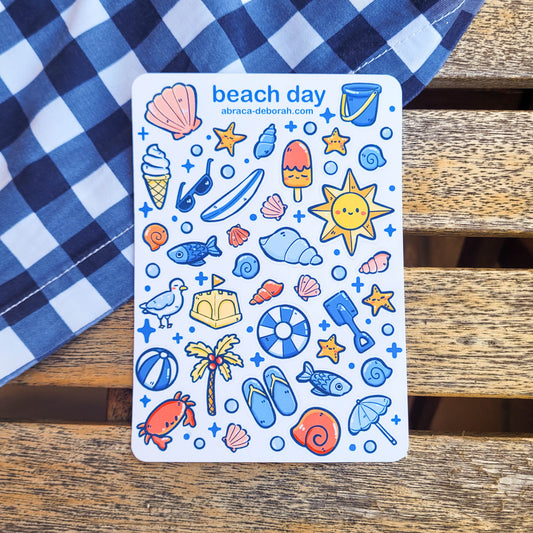 🏖️ beach day sticker sheet