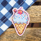🏖️🍦 ice cream holo sticker