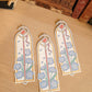🦋 blue flowers foil bookmark