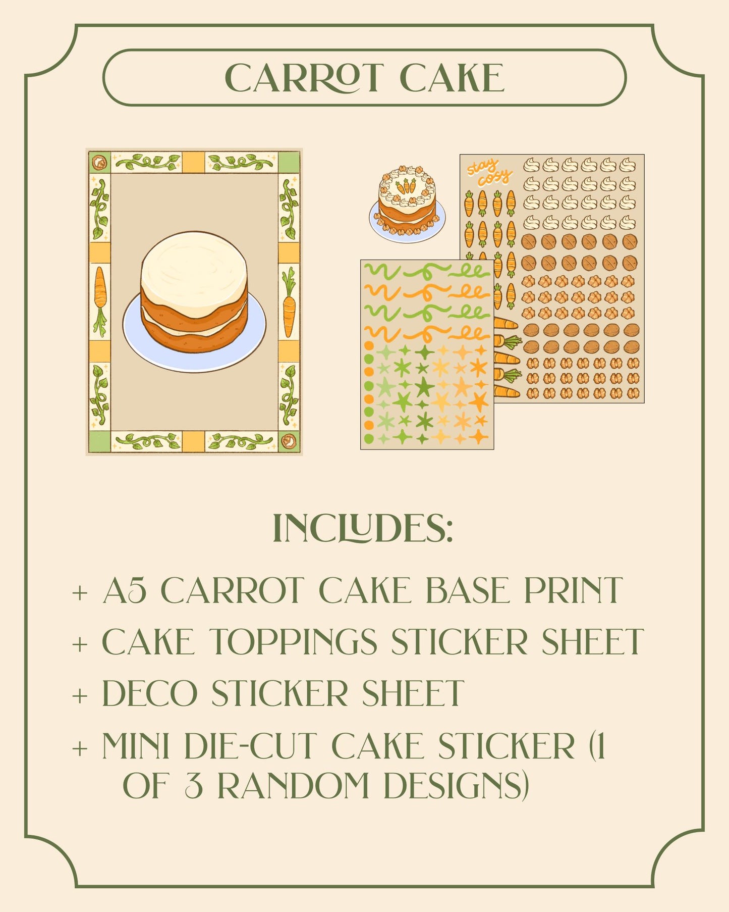 🌼 decorate your own carrot cake
