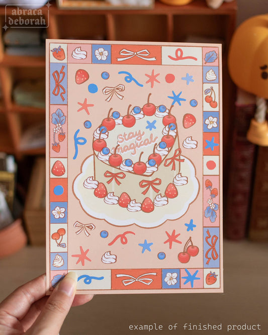 🌼 decorate your own berry heart cake