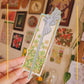 🍵 silver hairpin foil bookmark