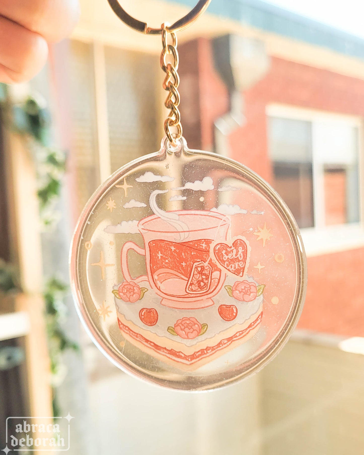 ✨ cup of self-care keychain