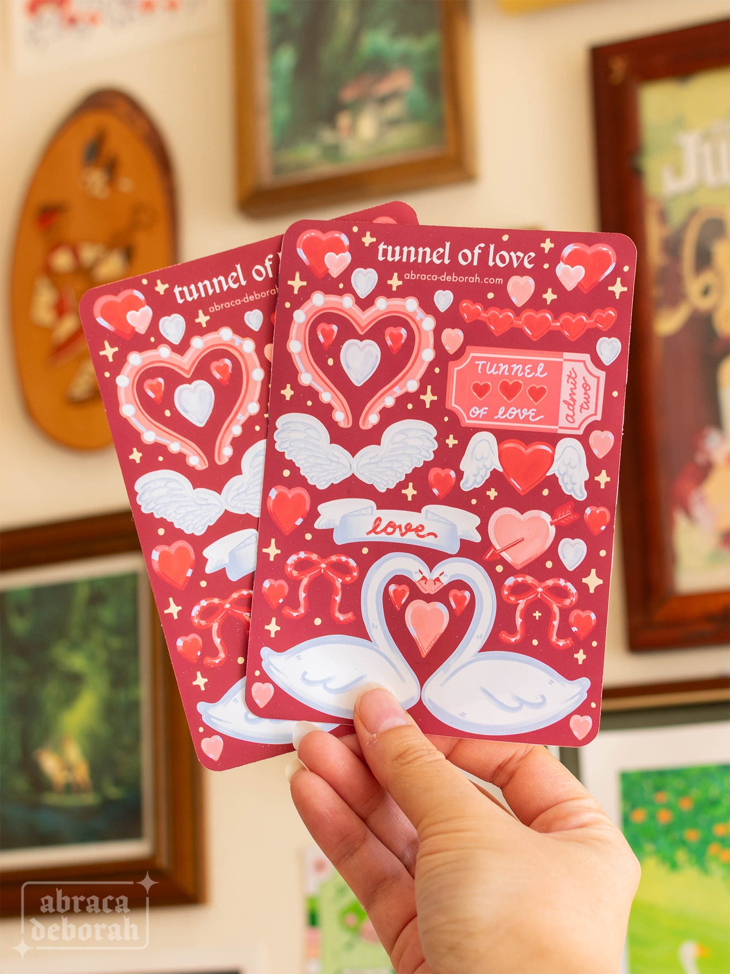 🎠 tunnel of love sticker sheet