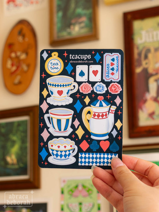 🎠 teacups sticker sheet